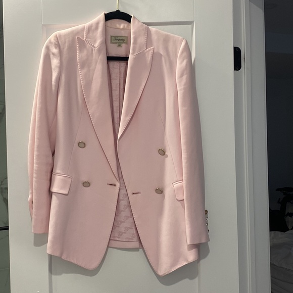 Temperley London Oscar Double Breasted Pink Blazer sz 4 - Picture 5 of 12